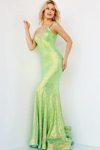 JVN Dress JVN22824 - Neon Green