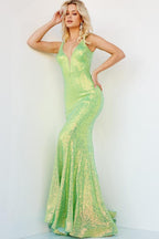 JVN Dress JVN22824 - Neon Green
