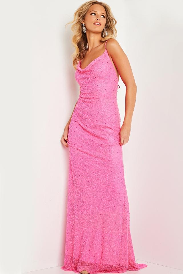 JVN Dress JVN22915 - Hot Pink