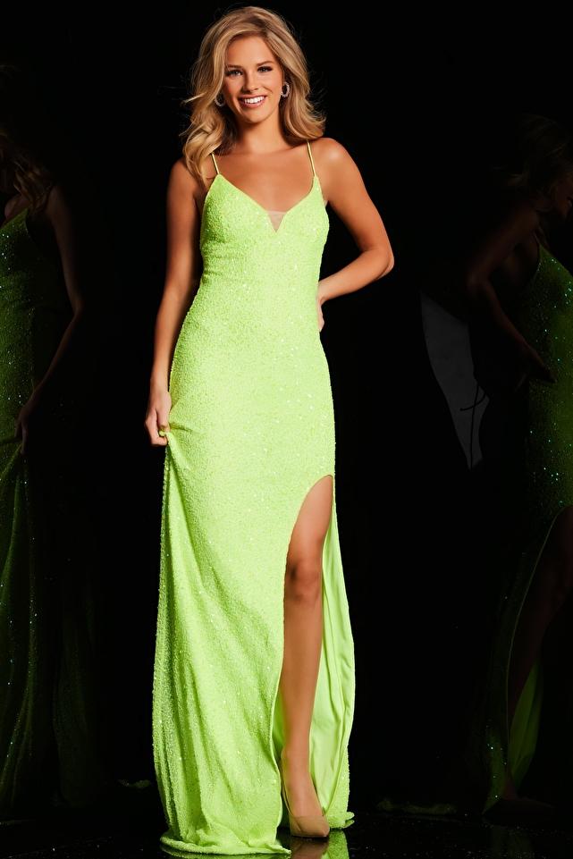 JVN Dress JVN23284 - Lime
