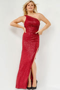 JVN Dress JVN23784 - Burgundy