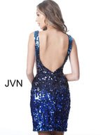 JVN by Jovani Homecoming Dress JVN3191 - Blue/Multi