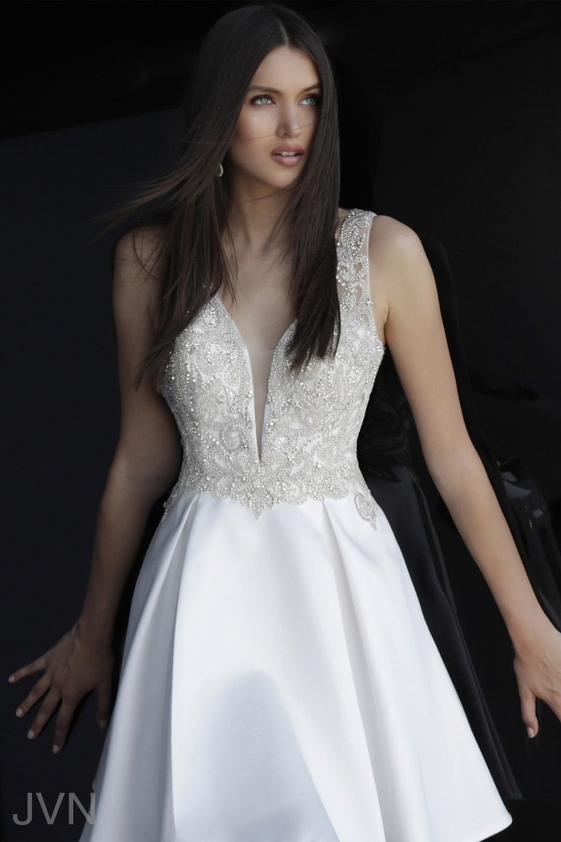 JVN by Jovani Homecoming Dress JVN62563 - White