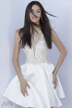 JVN by Jovani Homecoming Dress JVN62563 - White