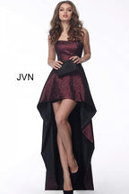 JVN Evening Dress JVN62589 - Wine