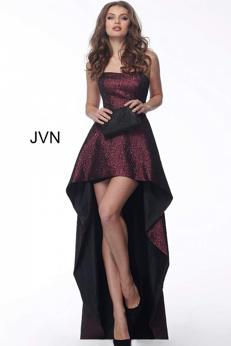 JVN Evening Dress JVN62589 - Wine