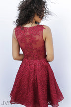 JVN by Jovani Homecoming Dress JVN62710 - Burgundy