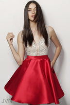 JVN by Jovani Homecoming Dress JVN63850 - Red