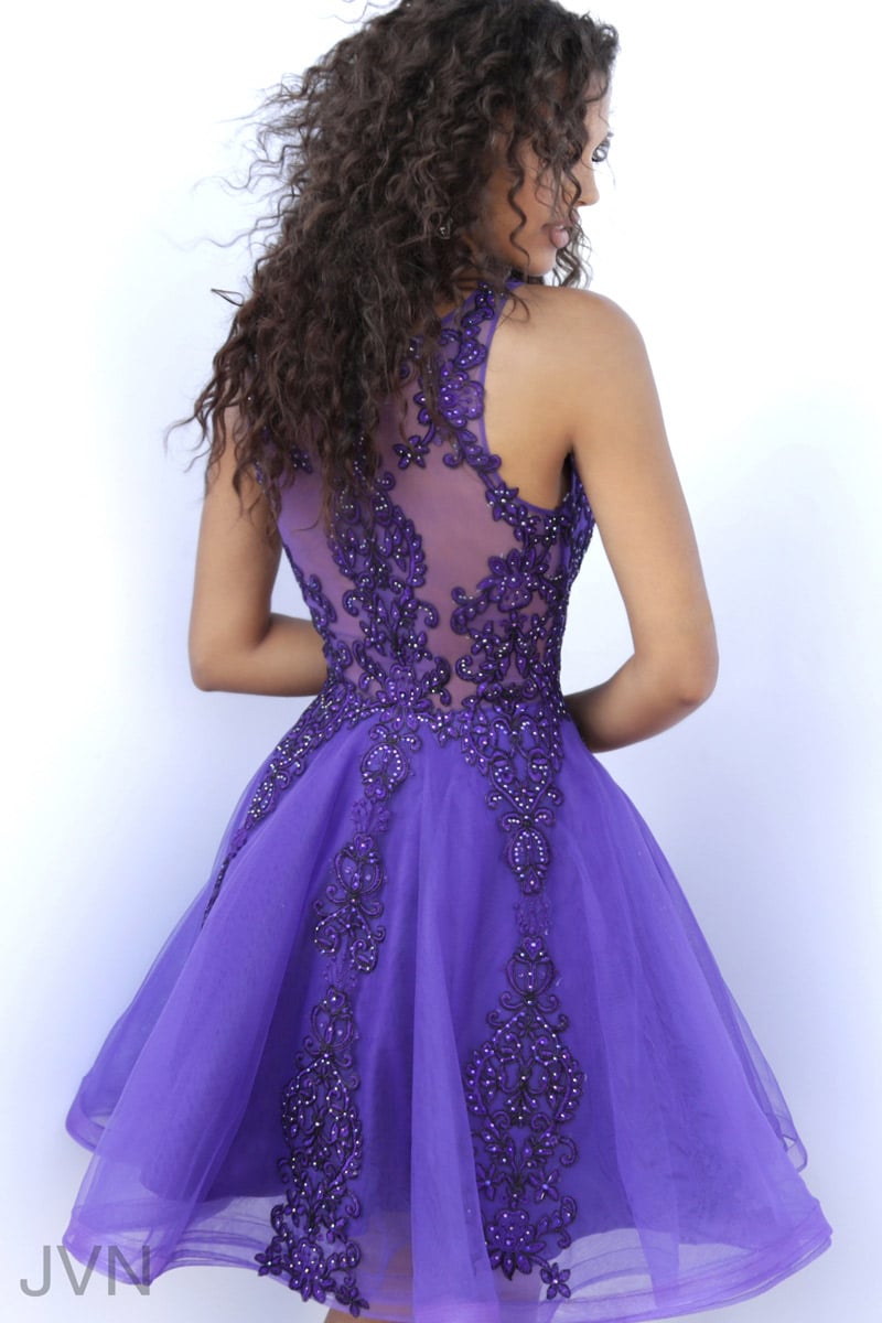 JVN by Jovani Homecoming Dress JVN63907 - Purple