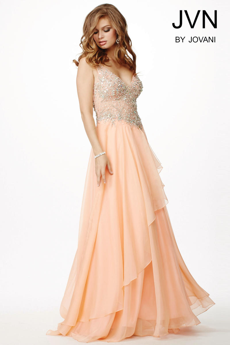 JVN Prom by Jovani Dress JVN93698 - Light Orange