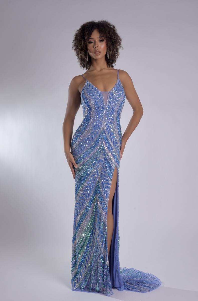 Jasz Couture Dress 7611 - Periwinkle