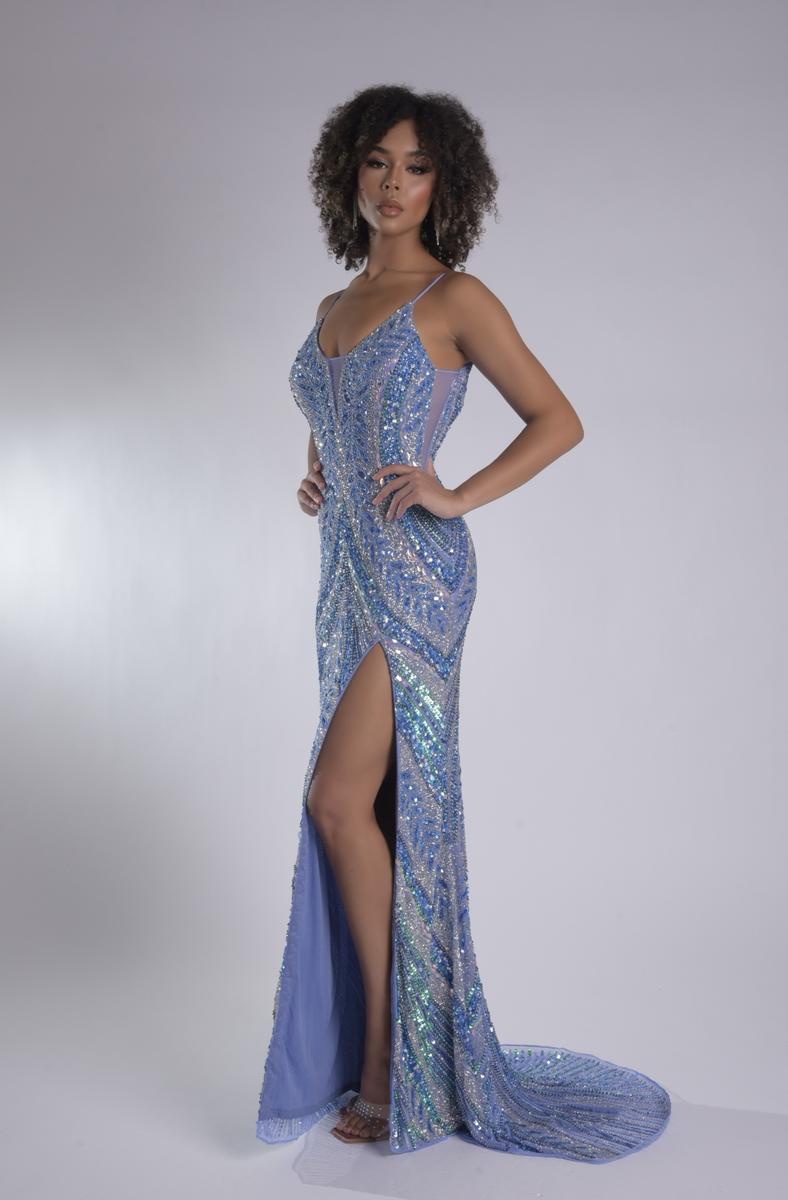 Jasz Couture Dress 7611 - Periwinkle