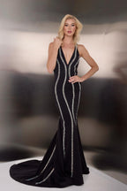 Jasz Couture Dress 7903 - Black