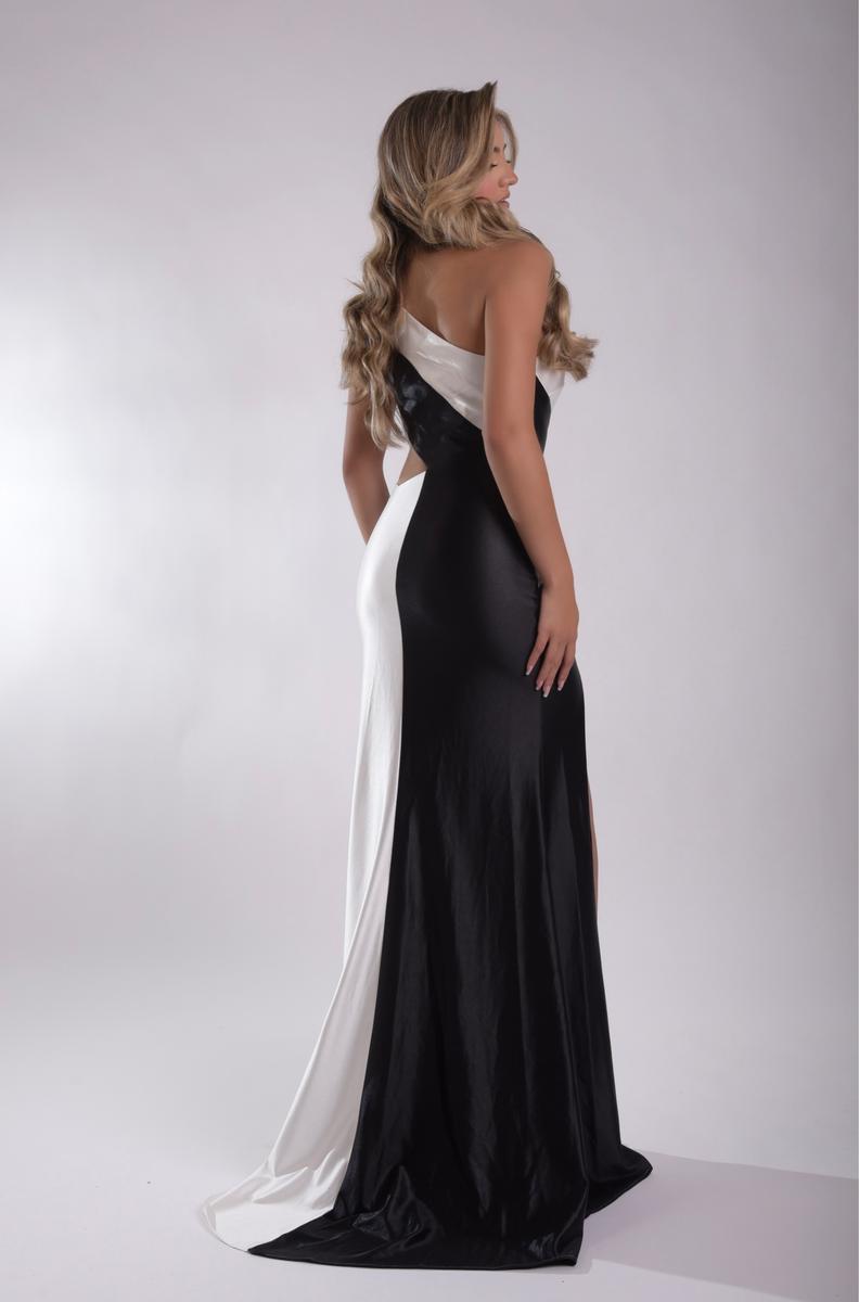 Jasz Couture Dress 7907 - Black/White
