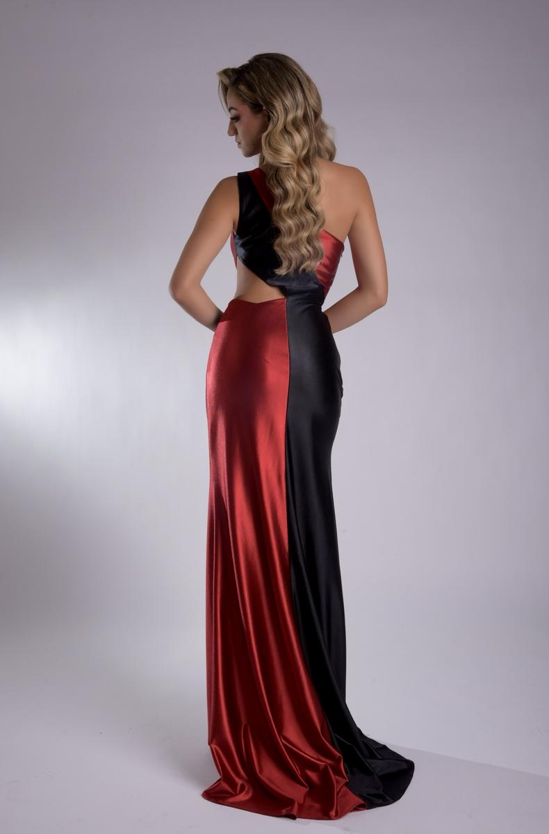 Jasz Couture Dress 7907 - Black/Red