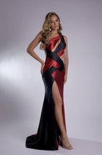 Jasz Couture Dress 7907 - Black/Red