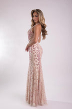 Jasz Couture Dress 7925 - Nude