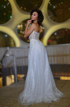 Jasz Couture Dress 7932 - White/Gold