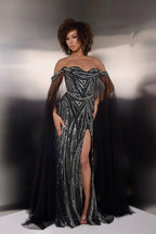 Jasz Couture Dress 7938 - Black