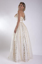 Jasz Couture Dress 7952 - White/Gold