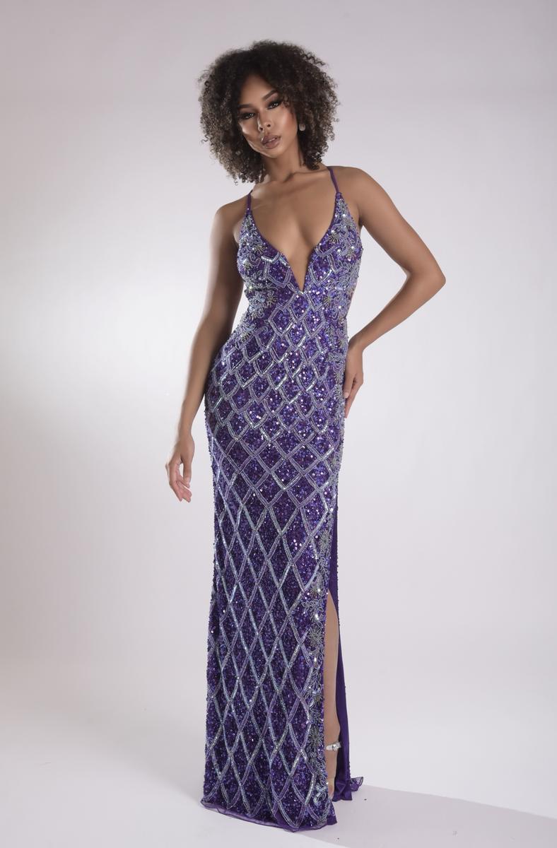 Jasz Couture Dress 7953 - Purple