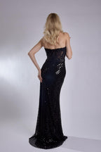 Jasz Couture Dress 7957 - Black