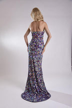 Jasz Couture Dress 7964 - Black/Multi