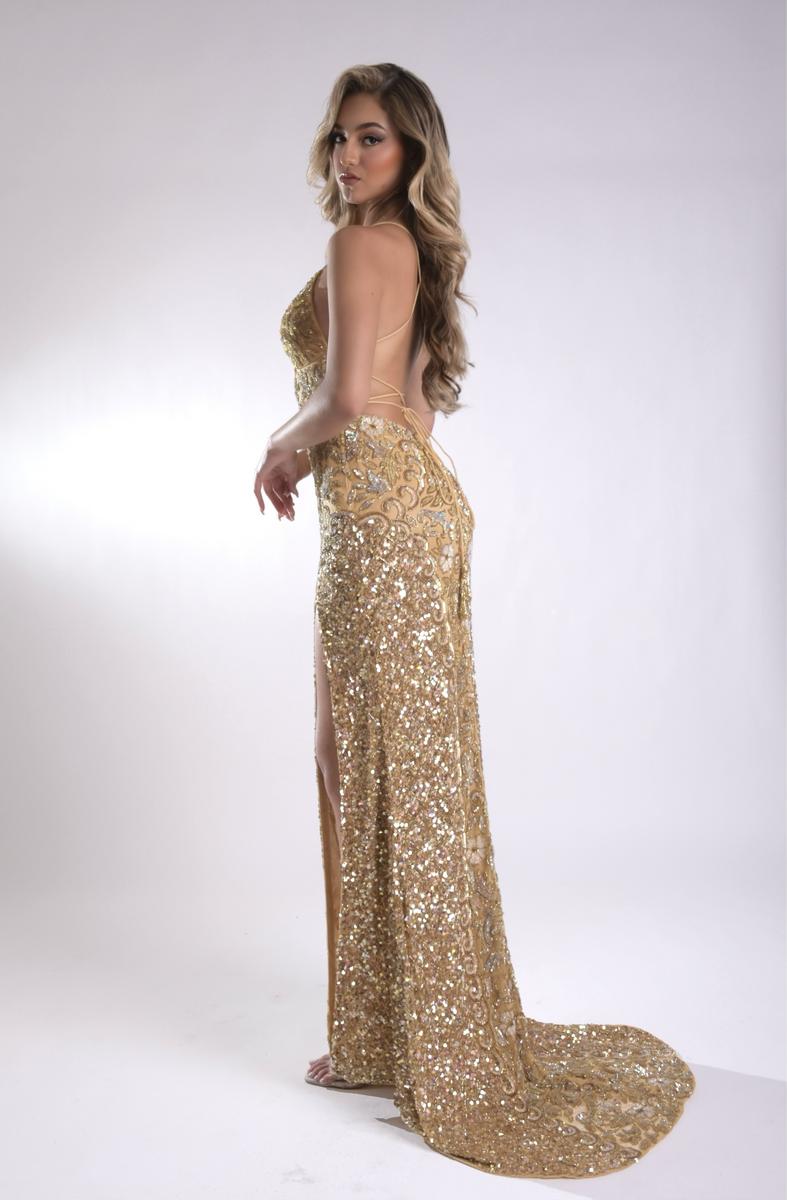 Jasz Couture Dress 7968 - Gold