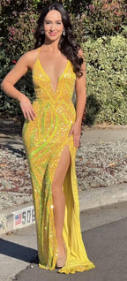 Jasz Couture Dress 7977 - Yellow