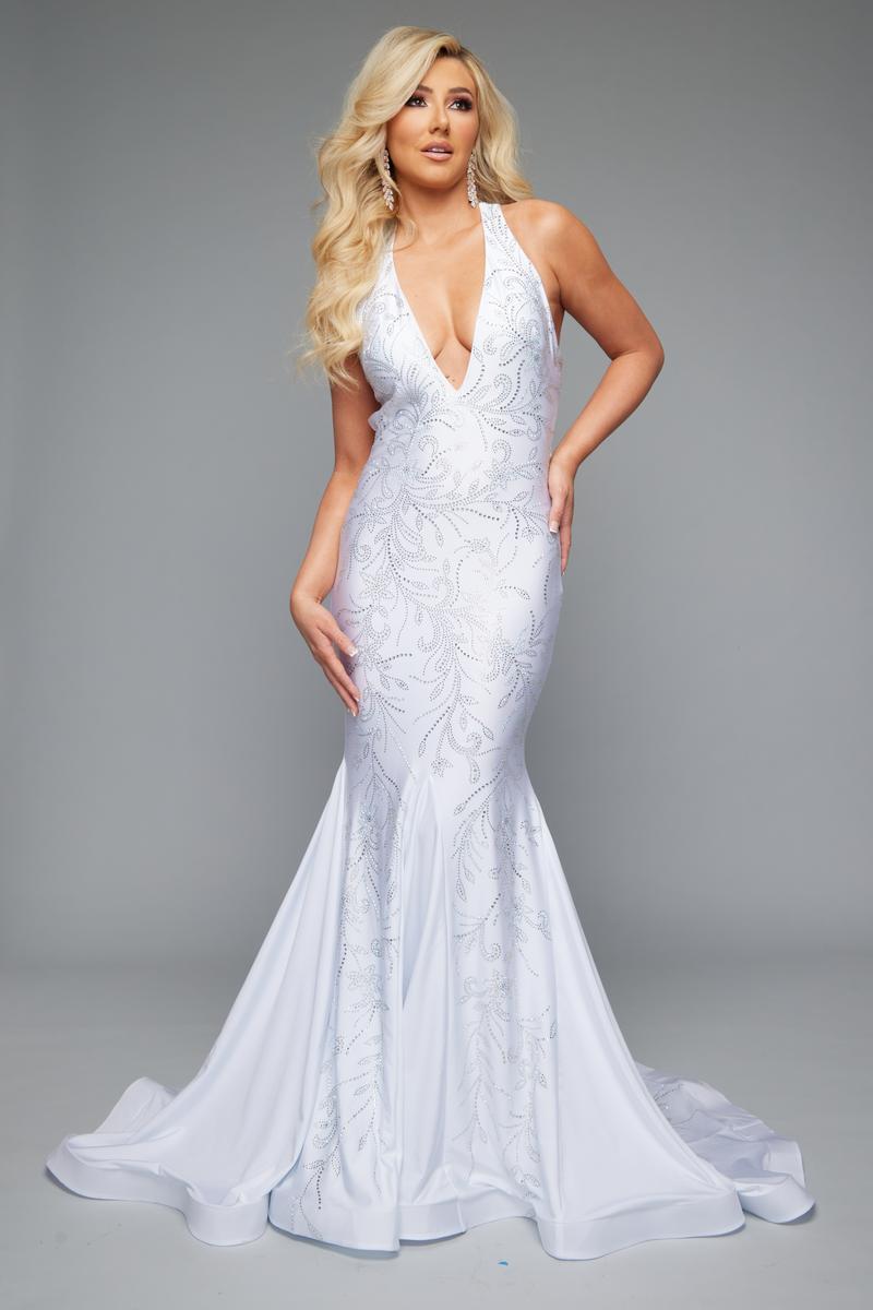 Jasz Couture Dress 7609 - White