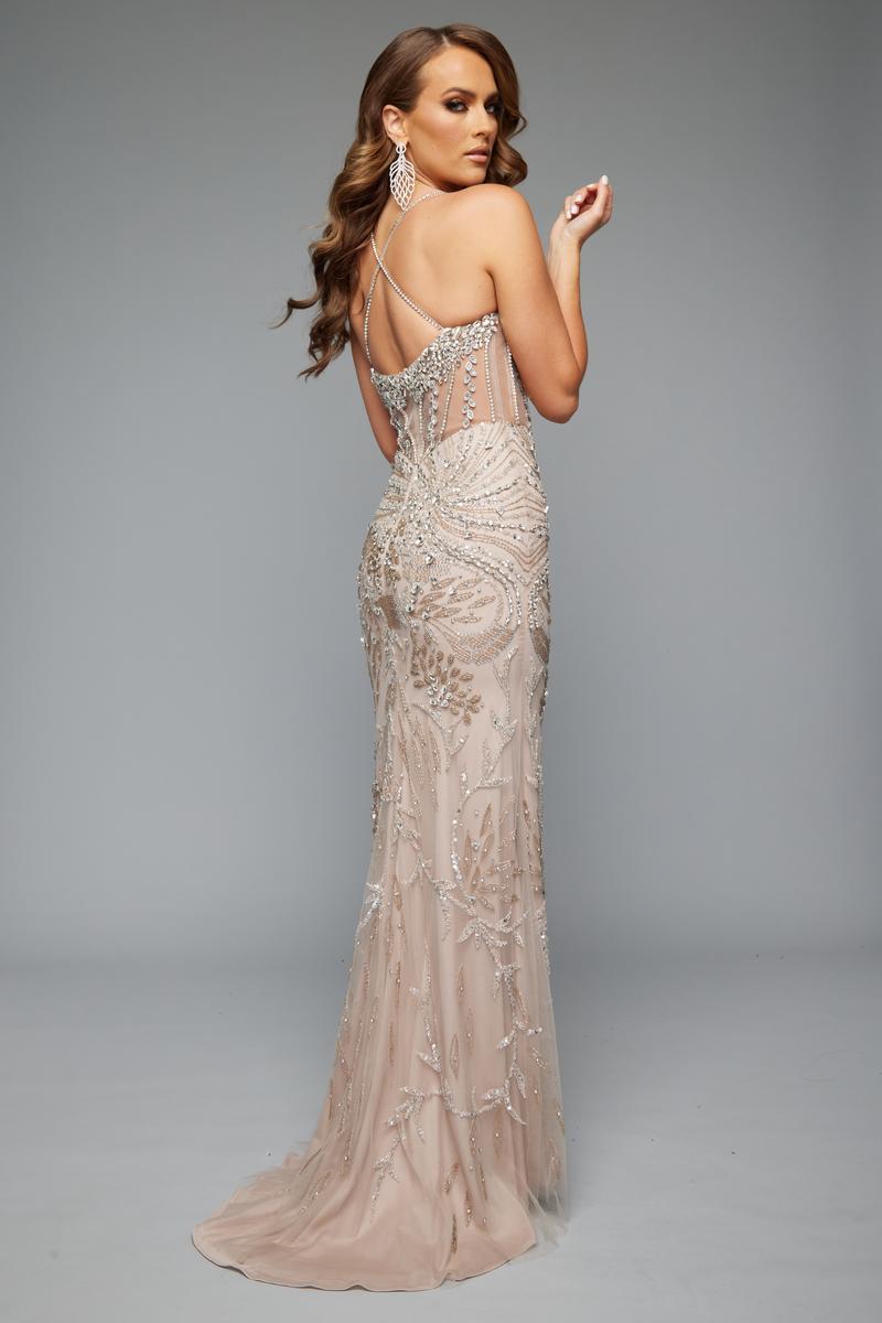 Jasz Couture Dress 7610 - Nude