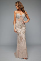 Jasz Couture Dress 7610 - Nude