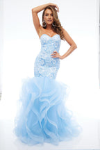 Jasz Couture Dress 7617 - Sky Blue