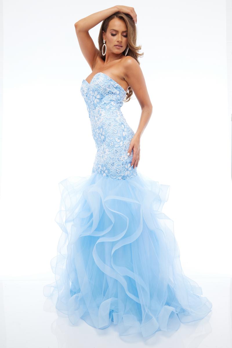Jasz Couture Dress 7617 - Sky Blue