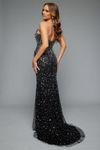 Jasz Couture Dress 7626 - Black
