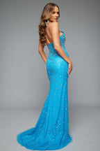 Jasz Couture Dress 7626 - Ocean Blue