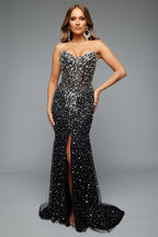 Jasz Couture Dress 7626 - Black