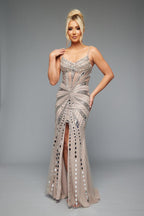 Jasz Couture Dress 7627 - Nude