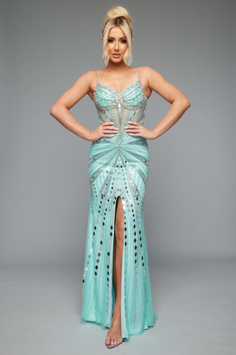 Jasz Couture Dress 7627 - Mint