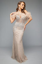 Jasz Couture Dress 7630 - Nude