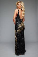 Jasz Couture Dress 7646 - Black/Gold