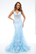 Jasz Couture Dress 7657 - Light Blue