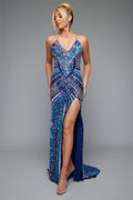 JASZ Couture 7665 - Navy/Multi