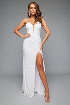 Jasz Couture Dress 7666 - White