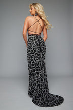 Jasz Couture Dress 7674 - Black/Silver