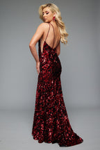 Jasz Couture Dress 7678 - Black/Red