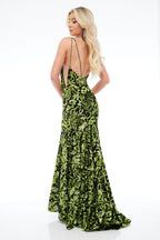 Jasz Couture Dress 7678 - Black/Lime
