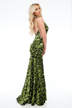 Jasz Couture Dress 7678 - Black/Lime