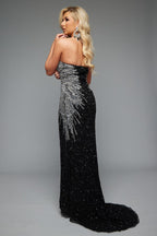 Jasz Couture Dress 7699 - Black/Silver