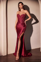 Ladivine Dress KV1116 - Burgundy